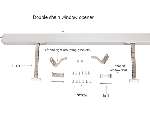 Automatic Chain Window Opener with TUYA Wi-Fi Controller Rain Sensor for Skylight Roof Smart Home Chain Stroke Opener