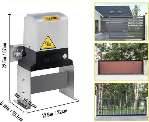 AC 220V Automatic Sliding Gate Opener Motor with 600kg Max Gate Weight IP65 Waterproof and 12m/Min Load Speed
