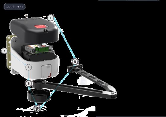 Automatic Curved Arm Door Opener Heavy Duty For Courtyard Doors