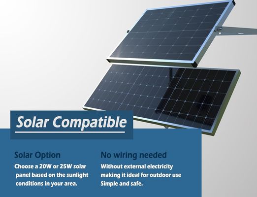  Chain Drive Sliding Gate Opener Solar Powered WiFi Control Backup Battery