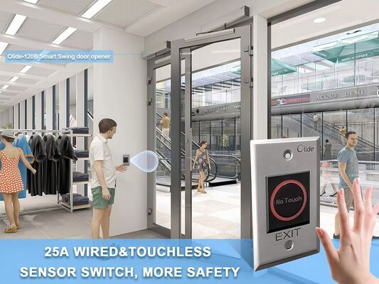 Stainless Steel DC12V Infrared Sensor Door Switch with IP55/IP65 Protection for Hygienic No-Touch Exit Control