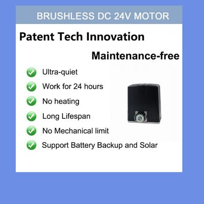 24V Brushless Garden Door Motor with No Mechanical Limits and Adjustable Door Speed 7-15m/min Smartdoor Motor