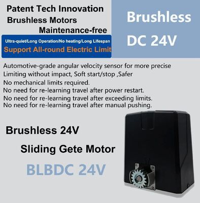 Automatic Sliding Gate Motor with 24V BLDC Brushless Motor Electronic Limit Control for 24/7 Continuous Operation