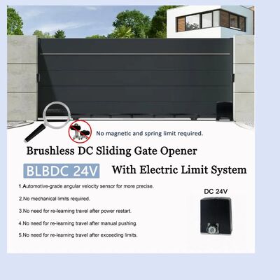 24V BLDC Brushless Automatic Gate Motor with Power Failure Memory and IP65 Waterproof for Sliding Gates